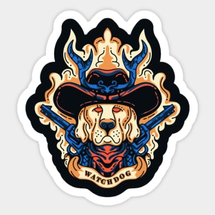 Watchdog Sheriff Illustration Sticker